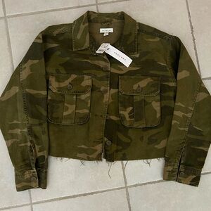 TOPSHOP camo print jacket- NEW Never worn- with tag- size M